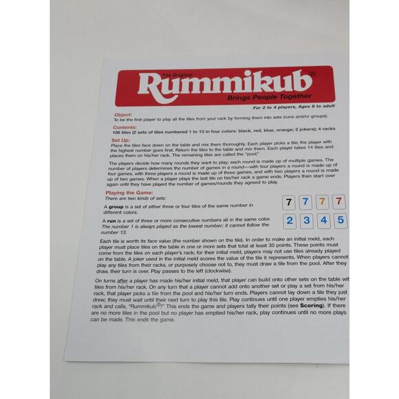 Rummikub The Original Classic Brings People Together By Pressman - Picture 2 of 4